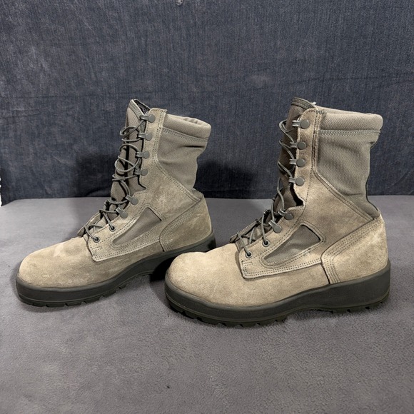 Wellco Air Force TW Sage Green Suede Combat Boots Mens 10 W Vibram Safe-to-Fly main image 14